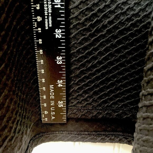 Apt 9 Women’s Smock Texture Bodice Fit Flare Elbow Sleeve Black Short Dress-2XL - Picture 7 of 9